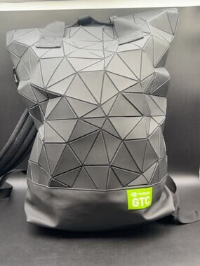 NVIDIA GTC Geometric Backpack Black Green Laptop Conference Swag Bag NWOT